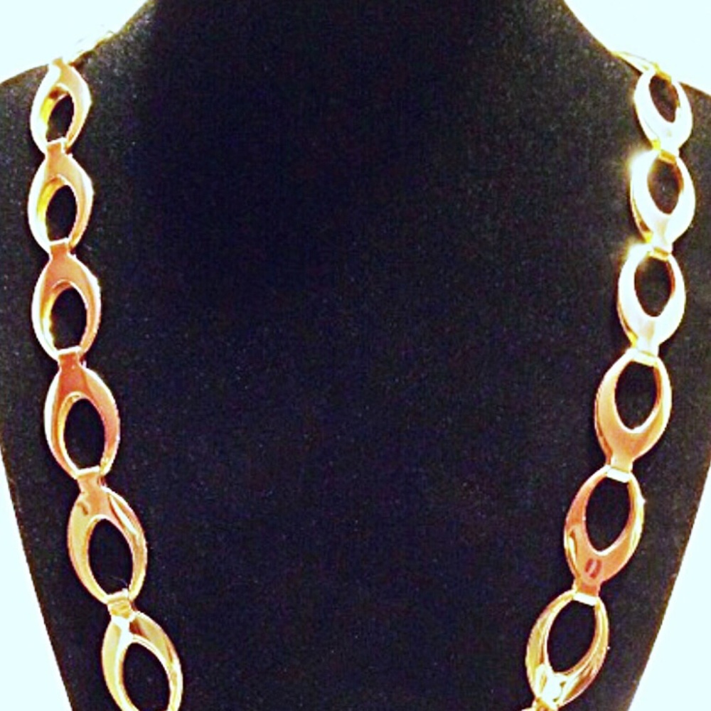 Omni Signed Vintage Gold Plated Chain Necklace